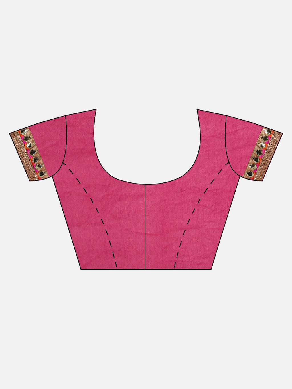 Pink Bandhani Gota Work Georgette Saree