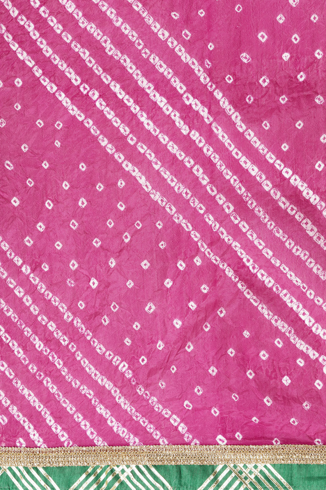 Pink Handcrafted Bandhani Art Silk Saree