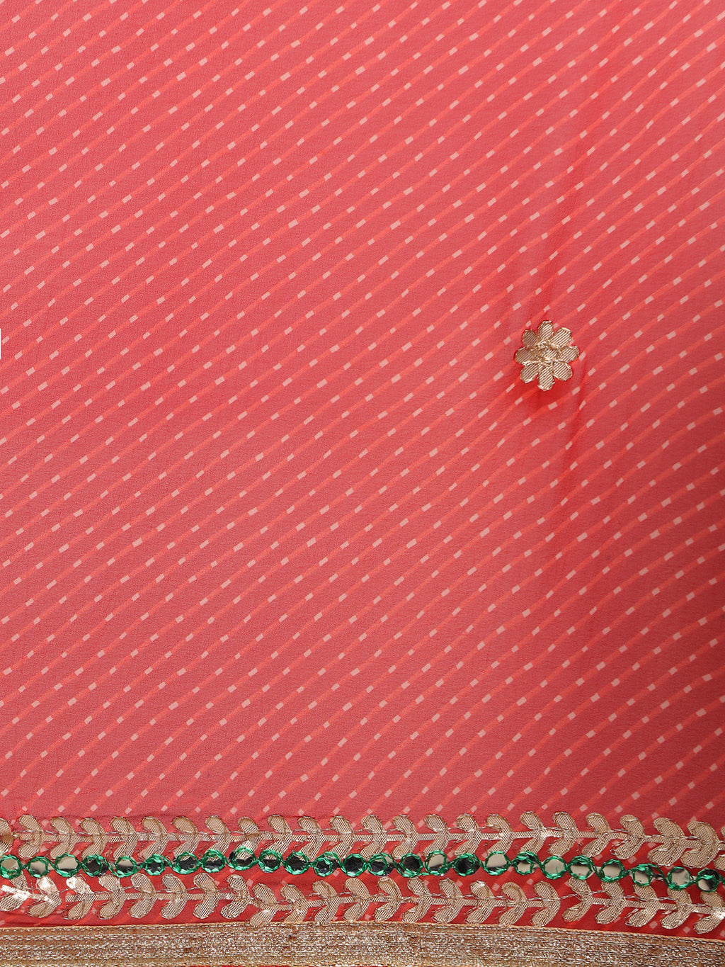 Red Mothra Handcrafted Saree with Gota Patti