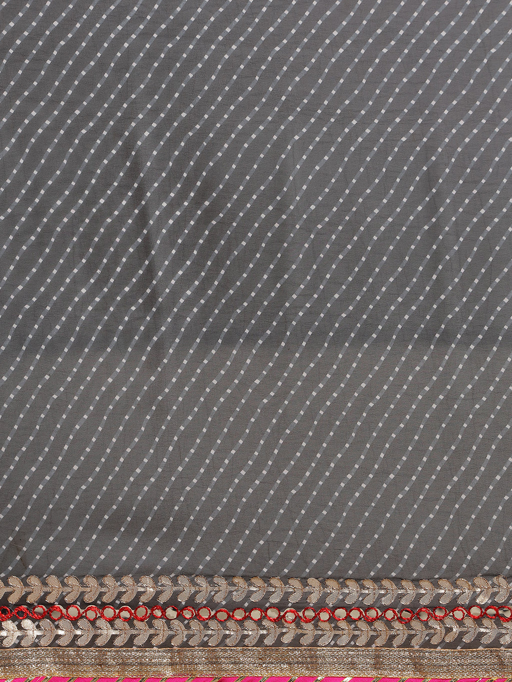 Black Bandhani Gota Patti Work Georgette Saree