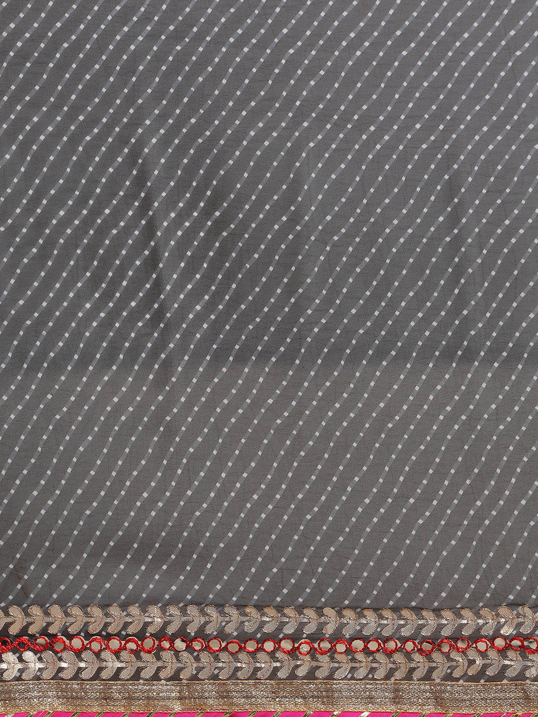 Black Bandhani Gota Patti Work Georgette Saree