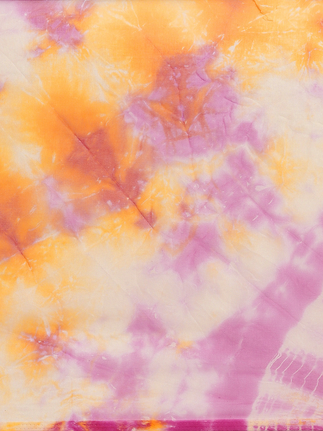 Pink & Orange Hand Dyed Shibori Organza Saree