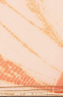 Peach Shibori Print Organza Saree
