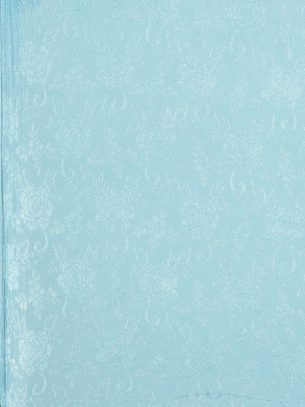 Blue Hand Embroidered Mukaish Net-Patch Chiffon Saree