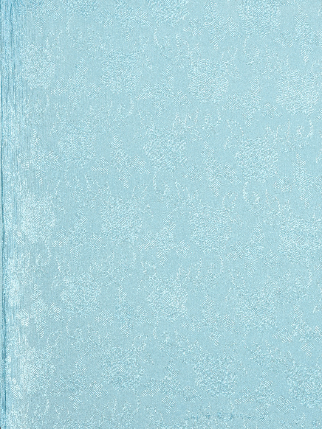 Blue Hand Embroidered Mukaish Net-Patch Chiffon Saree