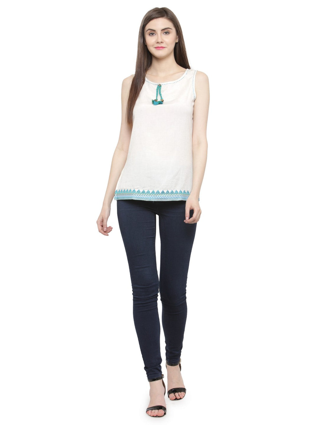 White Short Cotton Tunic