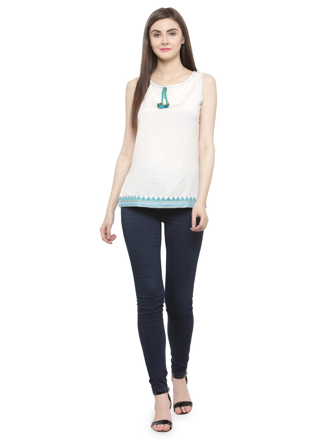 White Short Cotton Tunic