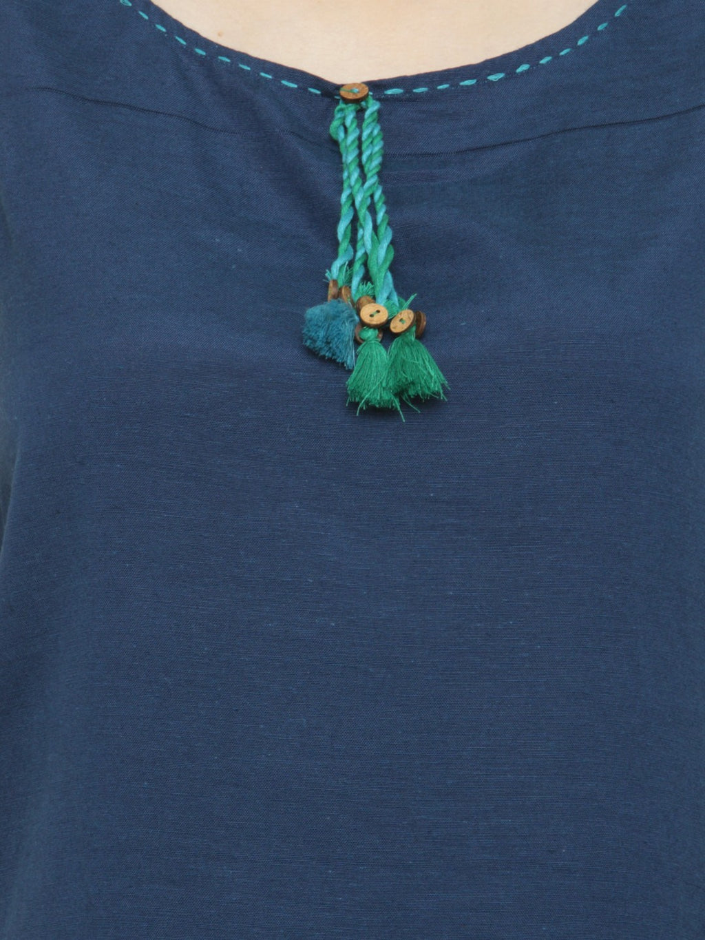 Navy Blue Short Cotton Tunic