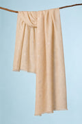 Beige Hand Embroidered Gota Patti Woolen Shawl