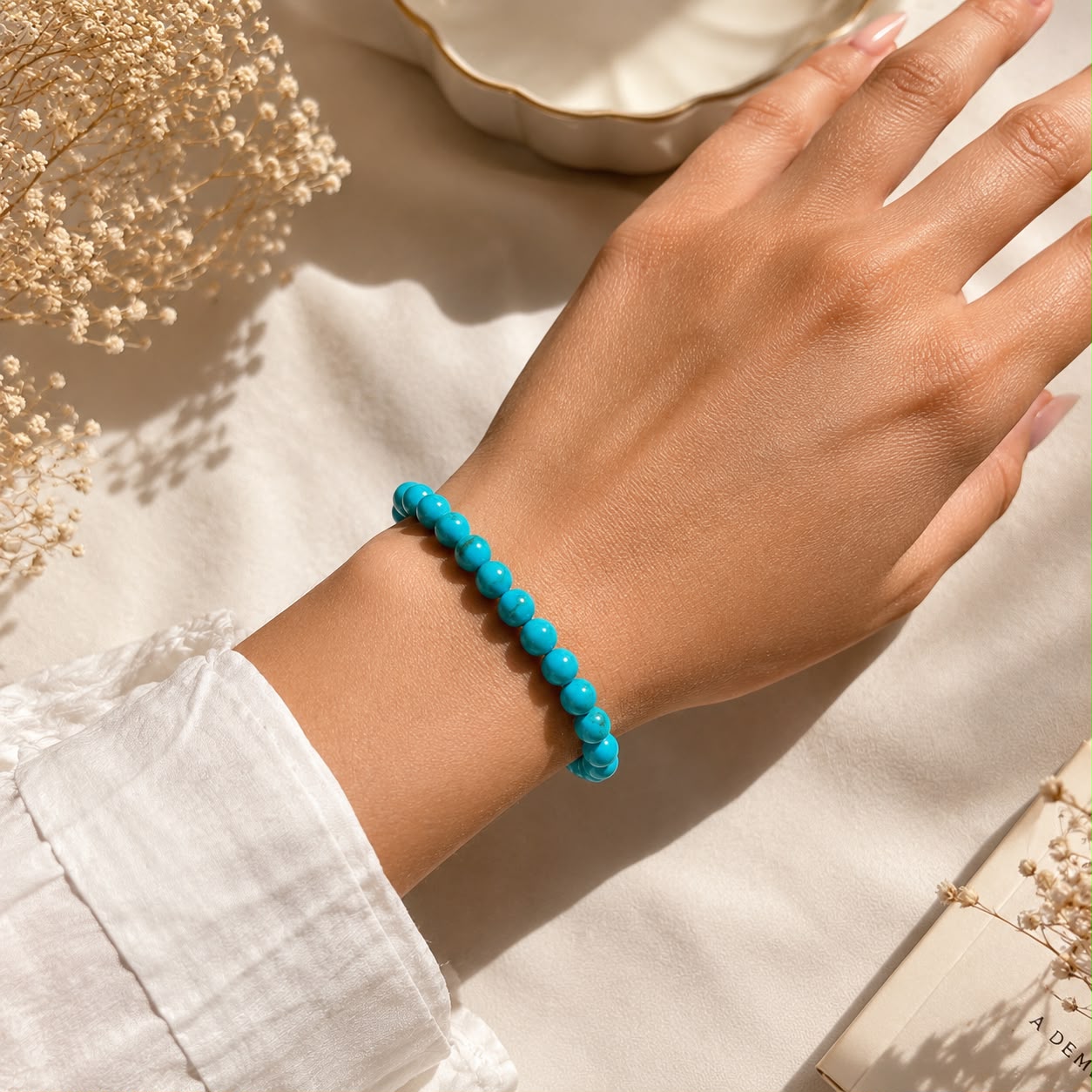 Turquoise Luck & Blessings Natural  Stone Bracelet