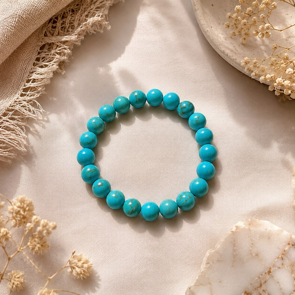 Turquoise Luck & Blessings Natural  Stone Bracelet
