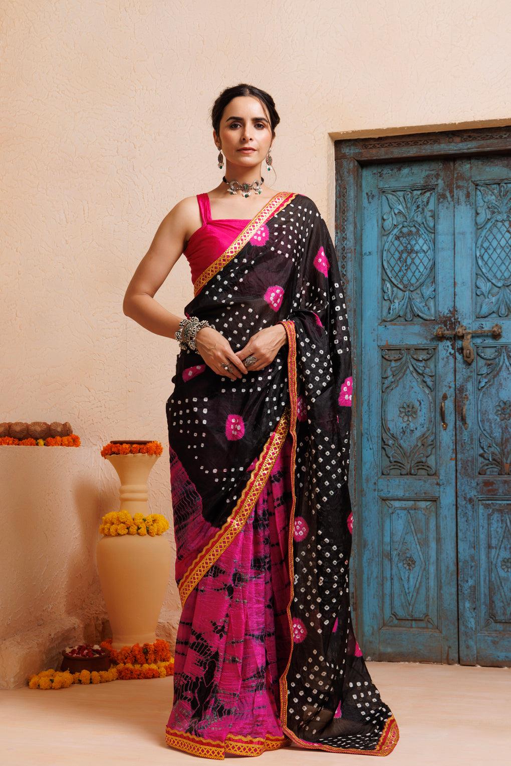 Last Song Black Saree - I Love Sarees