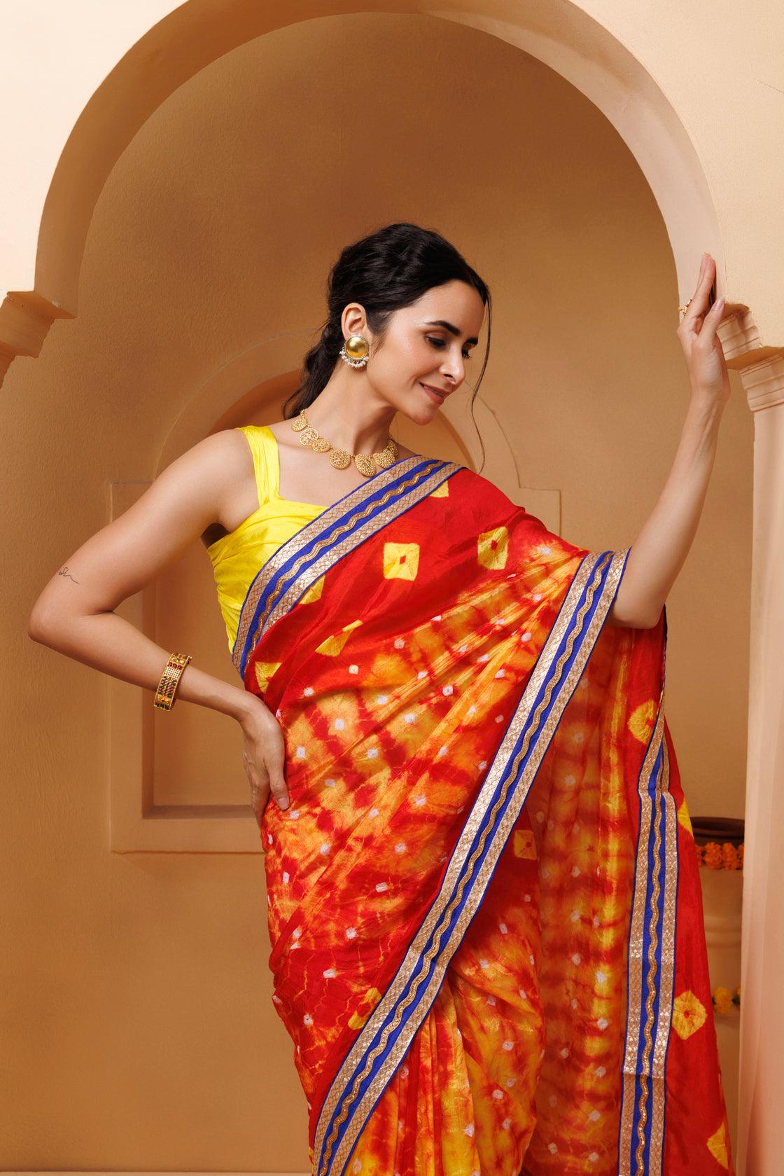 Buy AVANTIKA FASHION Woven Kanjivaram Pure Silk, Jacquard Yellow, Red Sarees  Online @ Best Price In India | Flipkart.com
